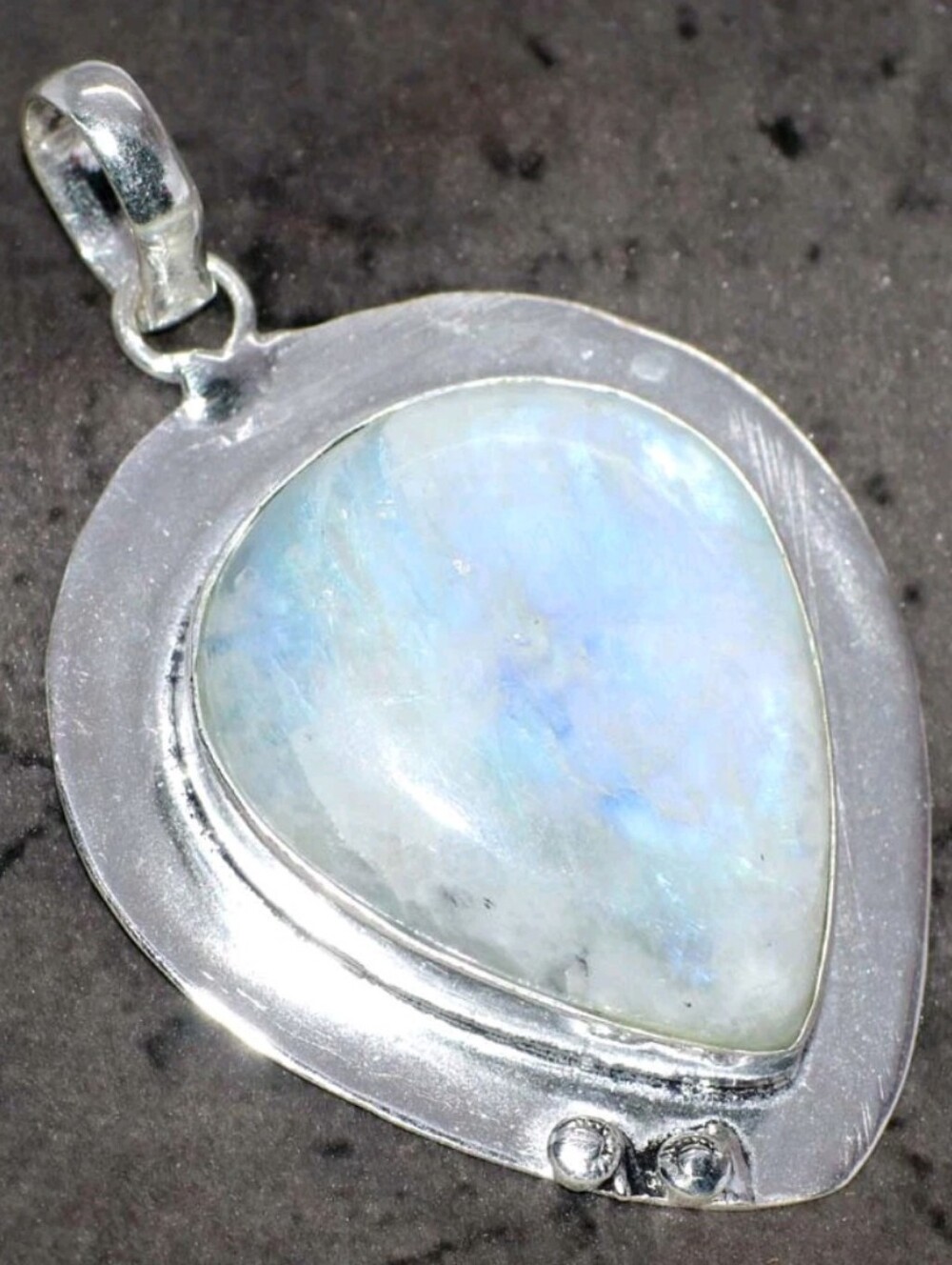 Rainbow Moonstone Gemstone Jewelry 925 Sterling Silver Handmade Pendant Necklace
